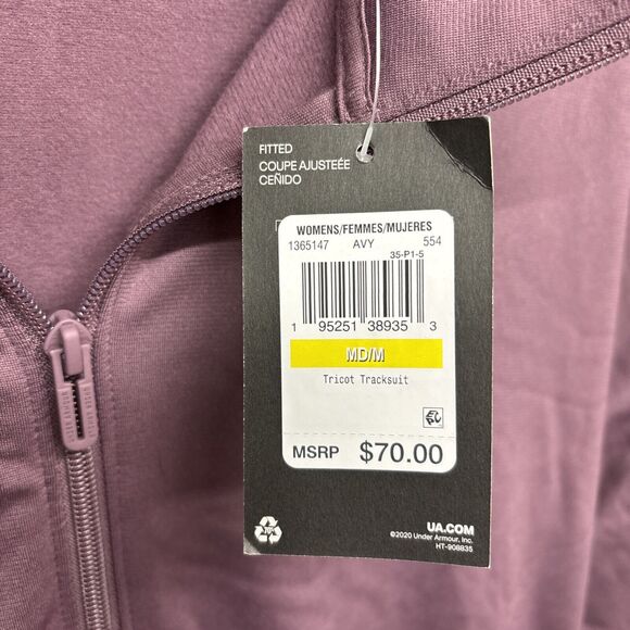 Womens Size M Under Armour Tricot Tracksuit Jacket NWT - Picture 3 of 5
